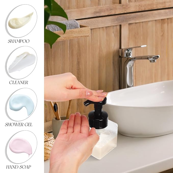 Domensi 24 Pcs Foam Pump Bottle Foaming Soap Dispenser Empty Travel Foaming - Image 5