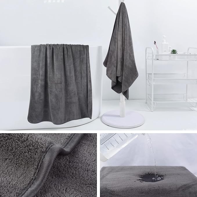 KinHwa Microfiber Bath Towels Large Bathroom Towel Absorbent Shower Towels Soft - Image 4