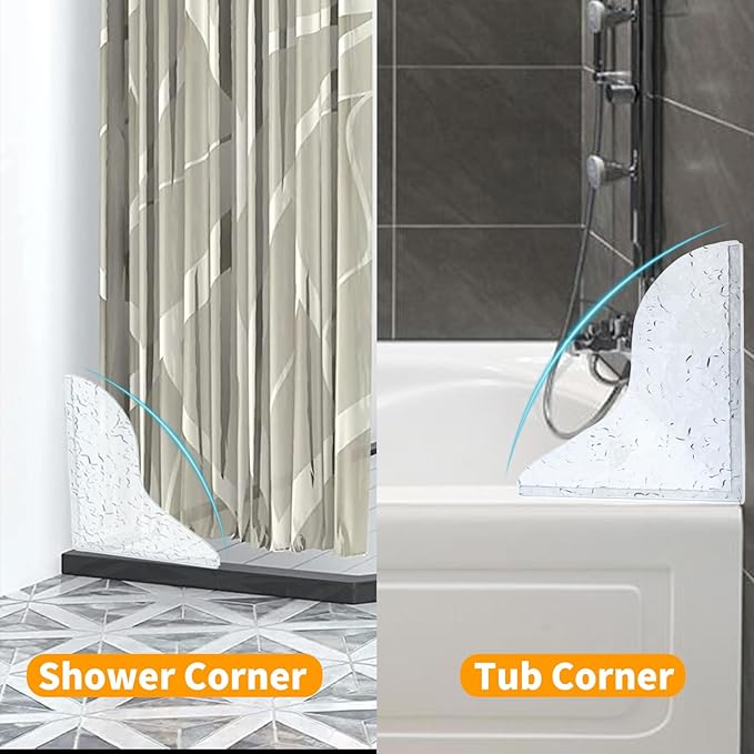 2Pack Shower Splash Guard for Bathtub, Walk in Shower Water Guard Made of - Image 3