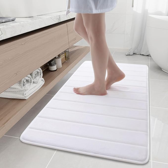 Buganda Memory Foam Bath Mat, Ultra Soft and Non-Slip Bathroom Rugs, Water by Buganda