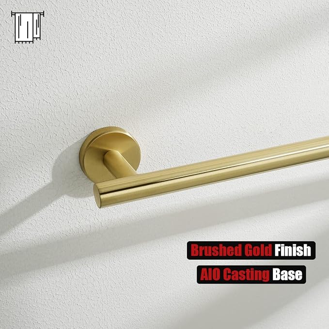 JQK Towel Bar Brushed Gold, 19 Inch 304 Stainless Steel Thicken 0.8mm Towel - Image 8
