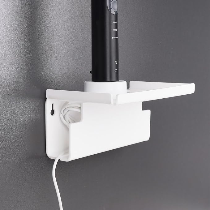 Acrylic Electric Toothbrush Holder Wall Mounted, Electric Toothbrush Cord by LUEXBOX