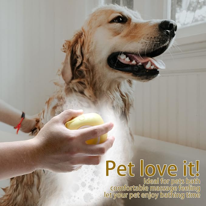 Pet Bath Brush Dog Baths Brush Shampoo Dispenser Soft Silicone Dog Bathing - Image 2