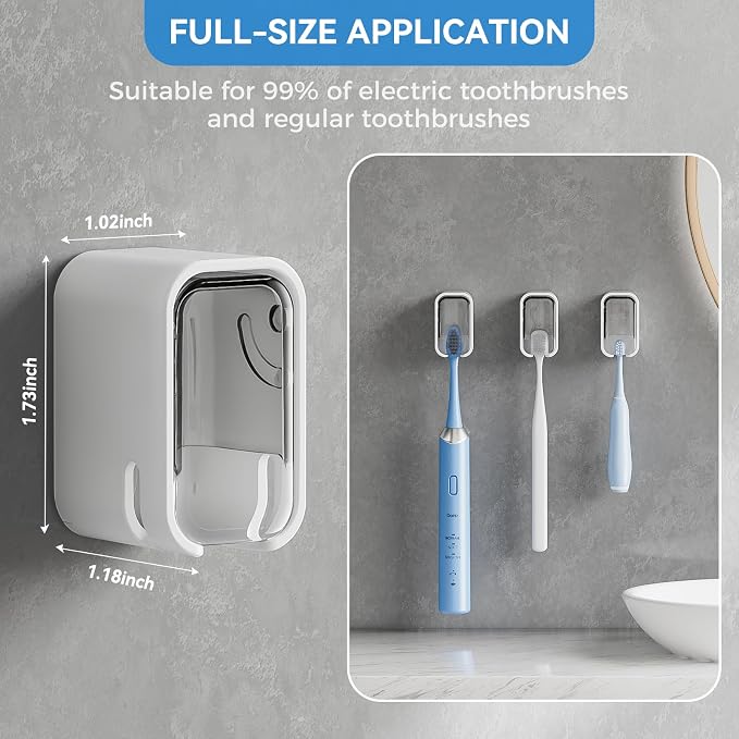 Toothbrush Holders for Bathrooms, Single Toothbrush Dispenser Storage Organizer - Image 4