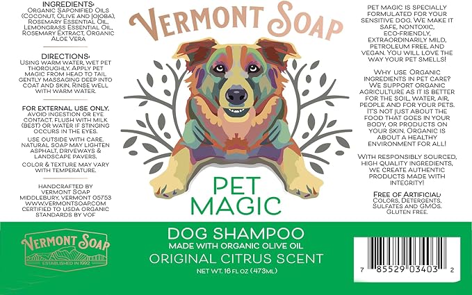 Vermont SOAP Organics Pet Shampoo - Image 9
