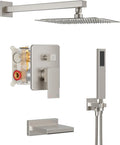 Tub Shower System, All Metal Tub Shower Faucet Set by HoliSpa