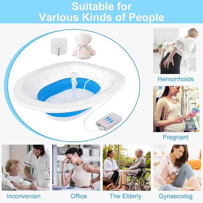 Electric Sitz Bath, Sitz Bath for Hemorrhoids, Sitz Bath for Toilet Seat - Image 7