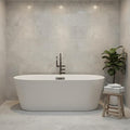 Freestanding Bathtub 59 inch Acrylic Soaking Tub by Unknown