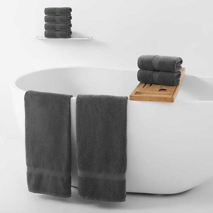 REDKISS Luxury 100% Cotton 8 Piece Bath Towel Sets, 2 Bath Sheets, 2 Hand - Image 7