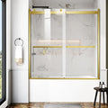 Bathtub Shower Door, 60″x 62″ Semi-Frameless Sliding Shower Door, Double by AquivaCoast