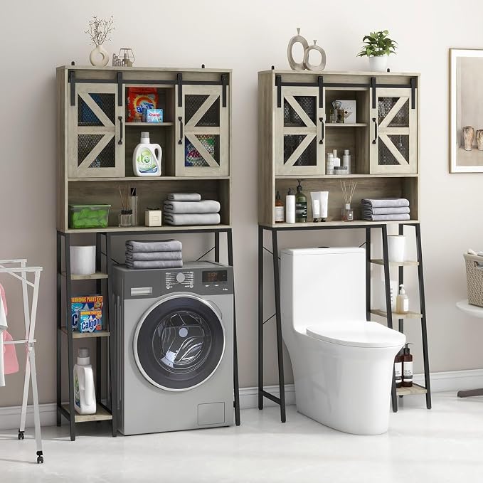 Vabches Over The Toilet Storage Cabinet, Farmhouse Storage Cabinet Over Toilet - Image 4