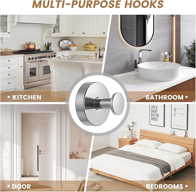 BKV Suction Cup Hooks for Glass Window, Removable Shower Hooks for Inside Shower - Image 3