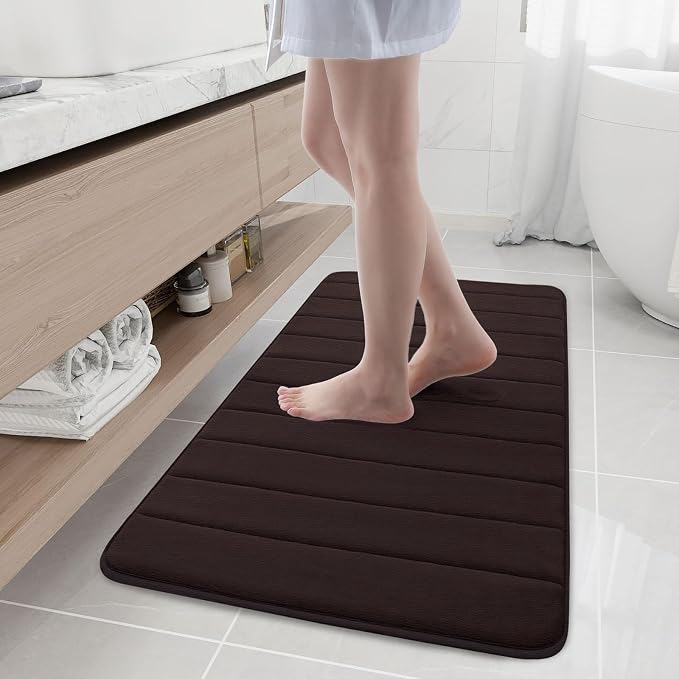 Buganda Memory Foam Bath Mat, Ultra Soft and Non-Slip Bathroom Rugs, Water by Buganda