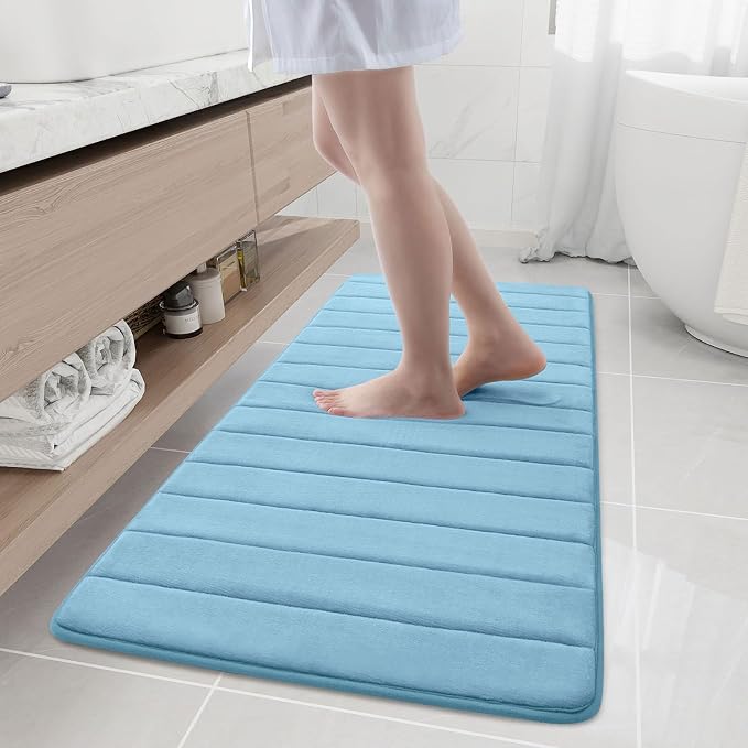 Buganda Memory Foam Bath Mat, Ultra Soft and Non-Slip Bathroom Rugs, Water by Buganda