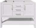 ARIEL 48" White Bathroom Vanity Base Cabinet, 2 Soft Closing Doors and 2 by Ariel