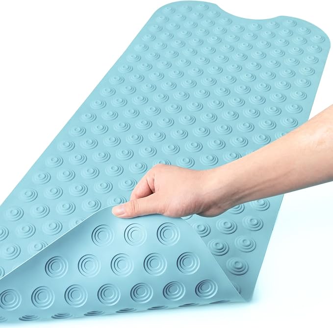 Bligli Bathtub Mat Non-Slip Without Suction Cups, 39x16inch Extra Long Bath Mats by BliGli