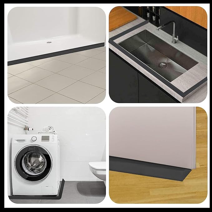 Raycity Shower Threshold Water Dam Barrier, Shower Door and Kitchen Water Strip - Image 6