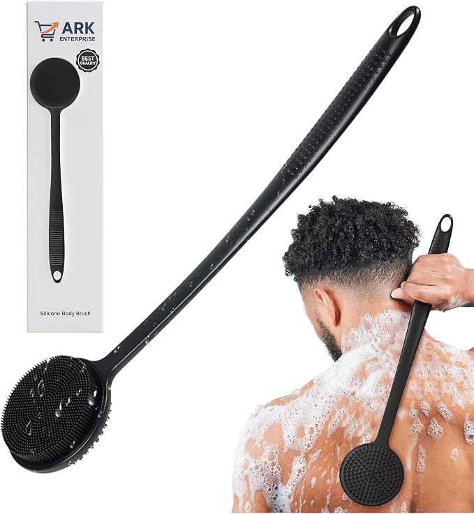 ARK Silicone Scrubber for Shower, 17 in Lengthened Long Handle Body Brush by Unknown