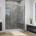 SUNNY SHOWER Doors Glass Sliding Semi-Frameless Shower Glass Door, 1/4" Clear by SUNNYSHOWER