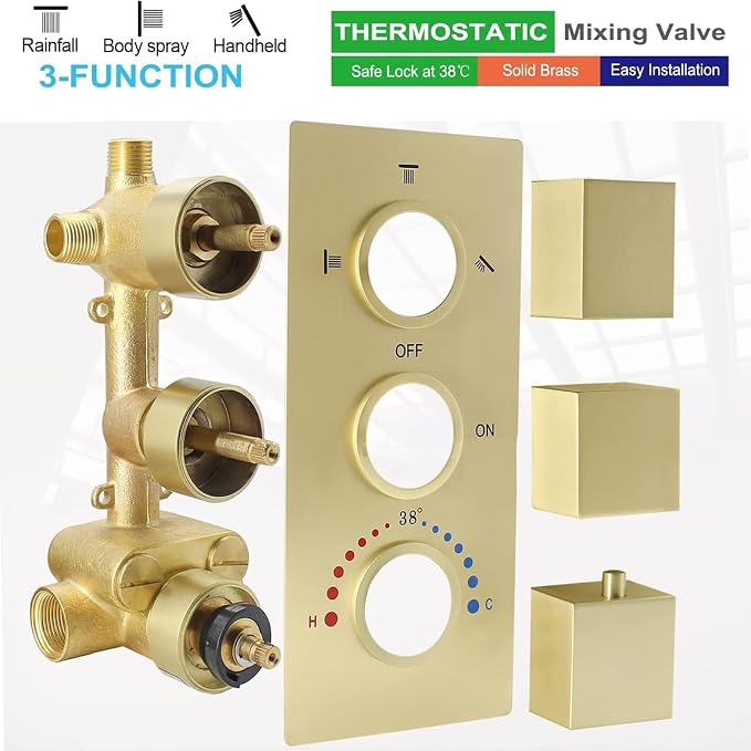 HOMEDEC 3 Way Shower Diverter Valve, Water Diverter - Image 6