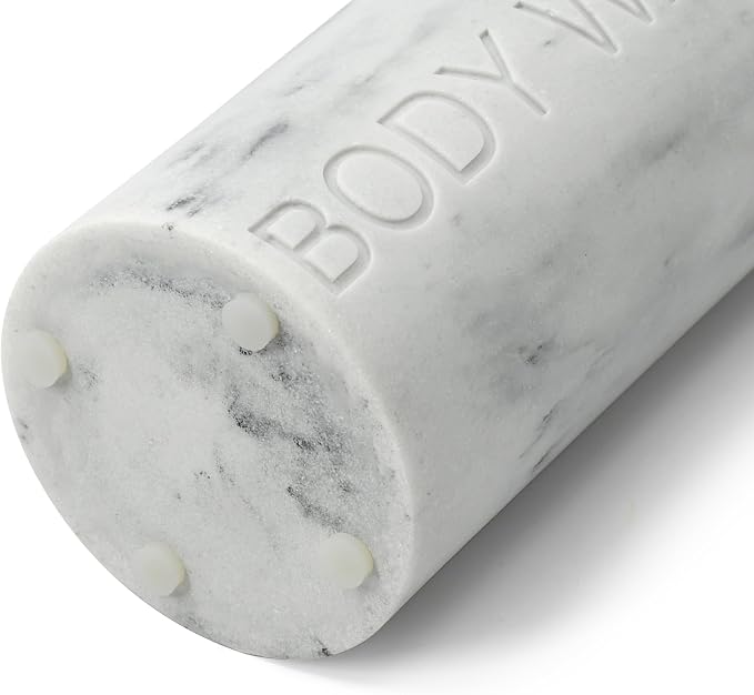 Resin White Marbled Body Wash Engraved Bottle Refillable Pump Dispenser - Image 3