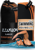 illusion Extra Large Microfibre Swimming Towel–Compact, Lightweight & Quick Dry by Unknown