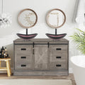 48" Barn Door Bathroom Vanity by Solidee