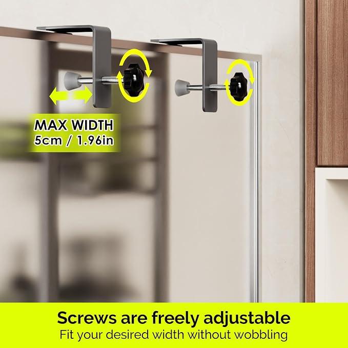 Orimade Over the Door Shower Caddy Adjustable 3 Tier Dark Grey, Bathroom - Image 5