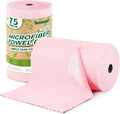 Microfiber Cleaning Cloths Roll, 75 Pack Tear Away Microfiber Towels Roll by SOOWASH