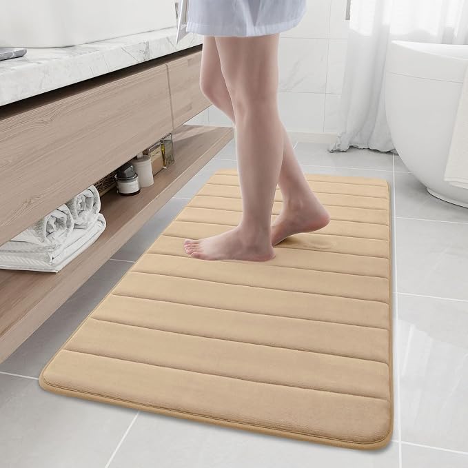Buganda Memory Foam Bath Mat, Ultra Soft and Non-Slip Bathroom Rugs, Water by Buganda