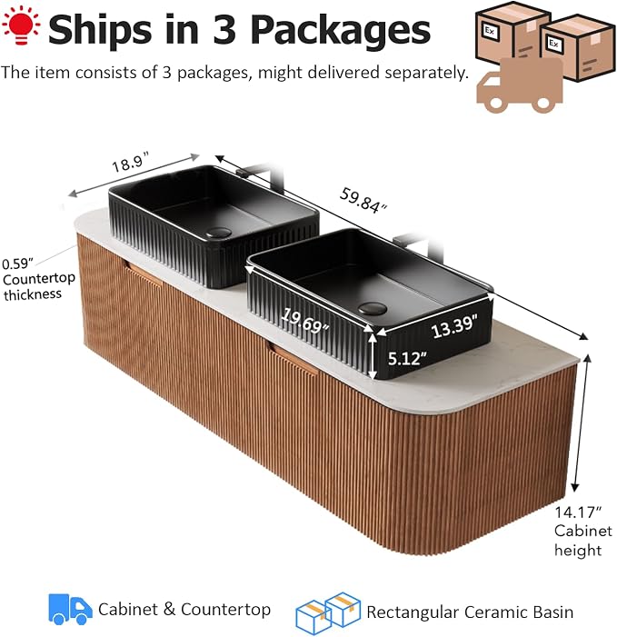 60" Floating Bathroom Vanity - Image 2