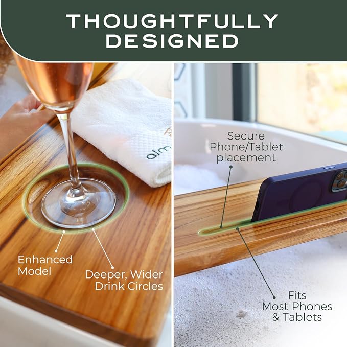 Fjord | Superior Teak Bathtub Tray Wood 29" - Image 4