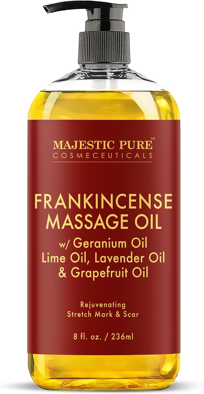 MAJESTIC PURE Frankincense Scar and Stretch Massage Oil by BeautyandPersonalCare
