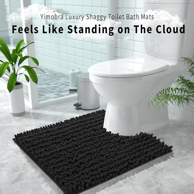 Yimobra Toilet Rug U Shaped Washable 24x24 Inch - Image 6