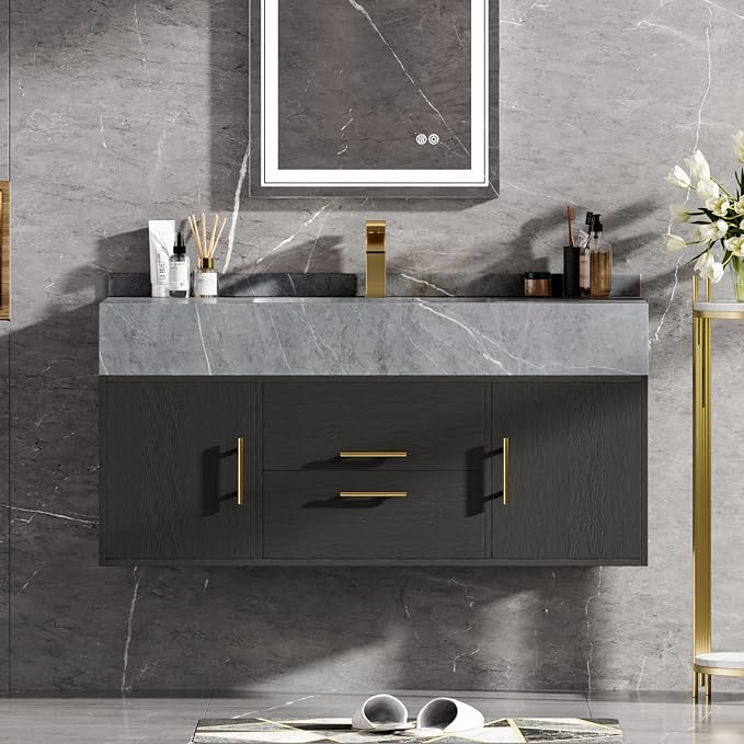 homary 39.4" Floating Bathroom Vanity by Homary
