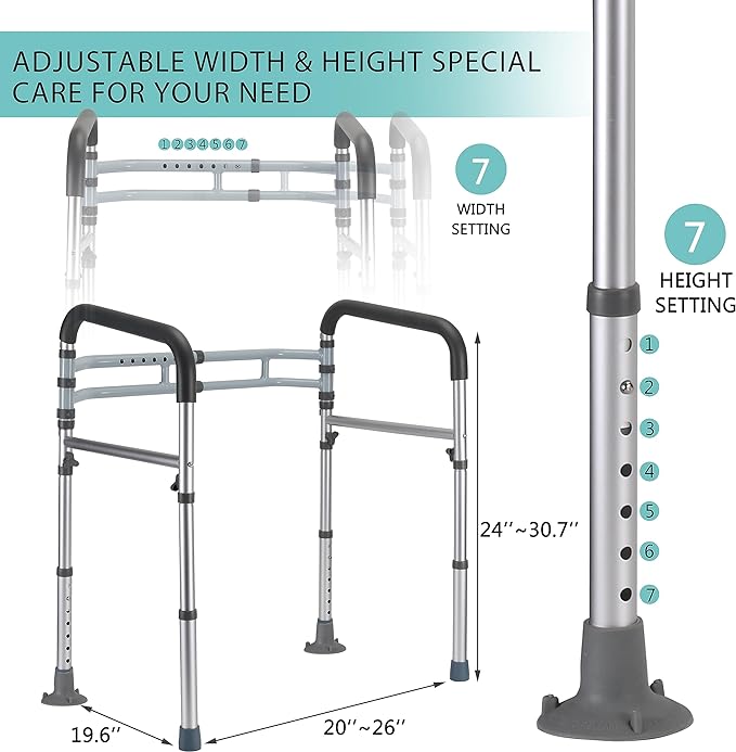 Toilet Safety Rails, Adjustable Toilet Frame - Image 2