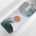Bathtub Mat Non Slip Boho 40x16in Palm Leaves Extra Long Bohemia Bath Mat by Denifeiya