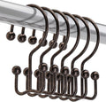 Titanker Shower Curtain Hooks Bronze, Minimalist Simple Double Glide Shower by Titanker
