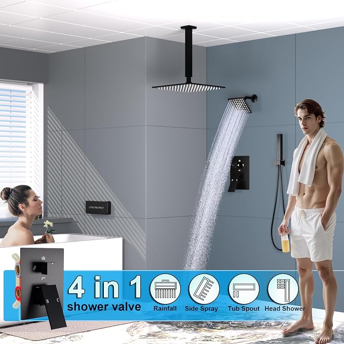 ENGA Shower System with Tub Spout, Bathtub Shower Faucet Combo Set - Image 2