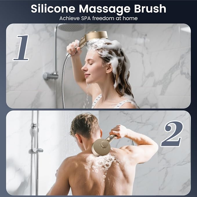 Filtered Shower Head with Handheld, High Pressure 4 Spray Mode Showerhead with - Image 7