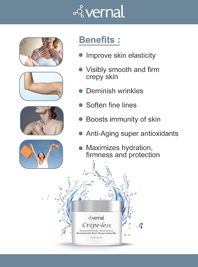 Vernal Crepe-less crepey skin firming cream to reduce crepey arms, neck & - Image 4
