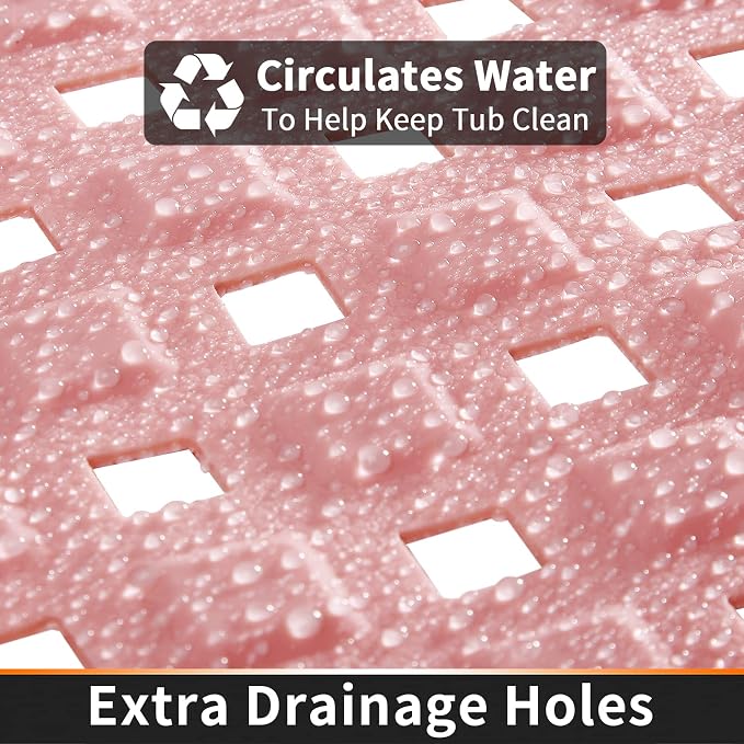 Yimobra Bathtub Mat Non Slip, Super Strong Suction Cups, 27.5"x15.5" Long - Image 3