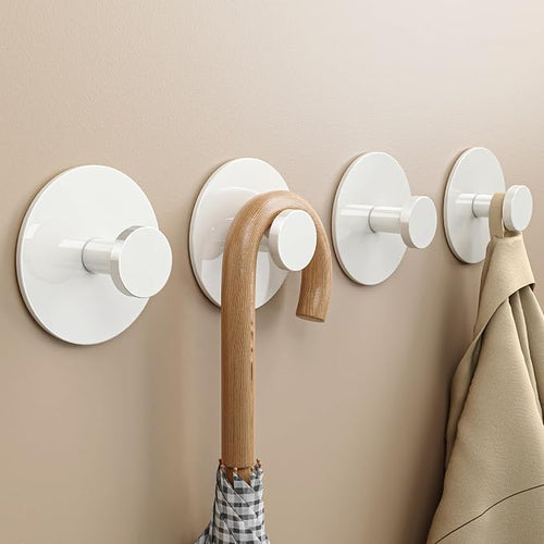 10 Pack Adhesive Wall Hook for Coat and Towel: Extra Sticky 12 LB, Stainless - Image 2