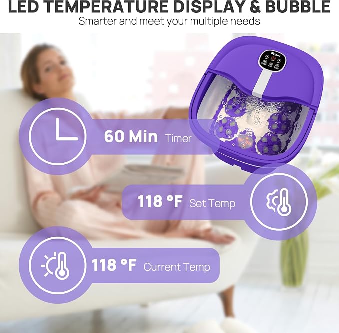 HOSPAN Collapsible Foot Spa Electric Rotary Massage, Foot Bath - Image 8