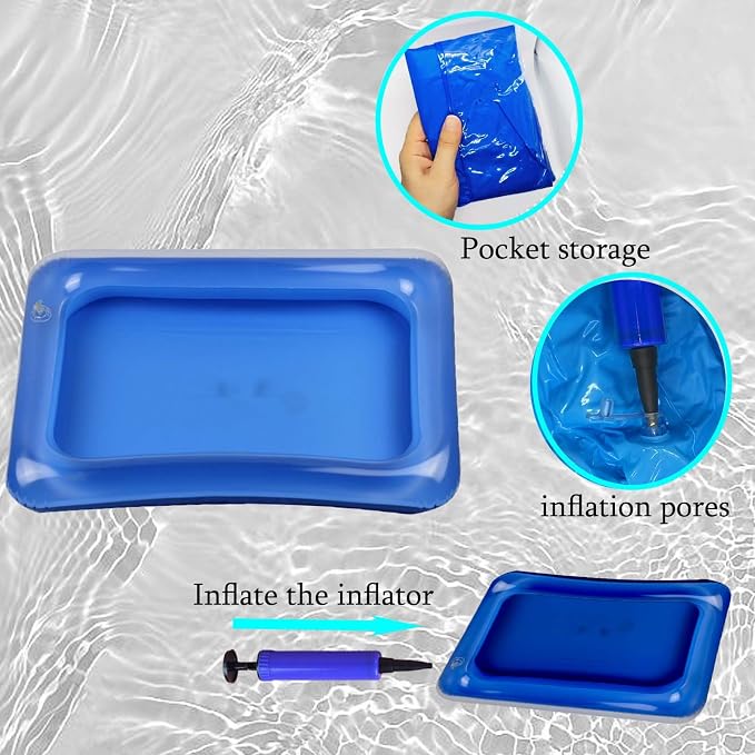 2 PCS Inflatable Pool Foot Bath Basin, Portable Foot Bath Basin, Foot Soaking - Image 3