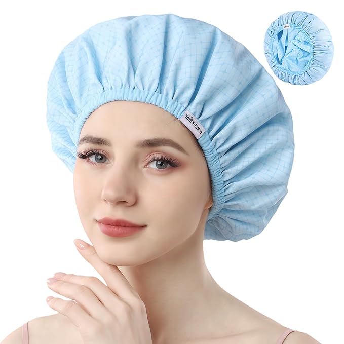 Years calm Shower Caps For Women Reusable Waterproof，Pattern And Solid Color by Yearscalm