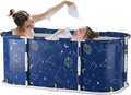 Portable Tub for Adults, Large Collapsible Foldable Bathtub 56in Length by ZTGD