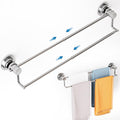 Suction Cup Double Towel Bar Adjustable 13"-25", Bath Sheet Rack Stainless Steel by VIDUTC
