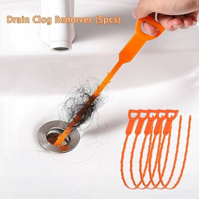 Drain Clog Remover＆Drain Auger 32 FT＆Drain Snake Hair Remover, Toilet Plumbing - Image 3