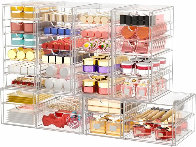 Makeup Organizer Storage with 30 Drawers, Desk Organizers, Dustproof Drawer and - Image 8